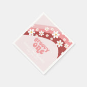 Serviette En Papier Super One Retro marguerite boho fleurie premier an (Coin)