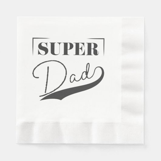 Serviette En Papier Super papa (Devant)