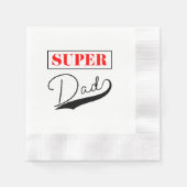 Serviette En Papier Super papa (Devant)