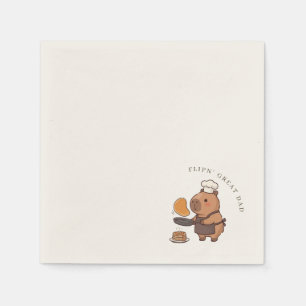 Serviette En Papier Super Papa 'Flipin' Incroyable' Chef Capybara Mign