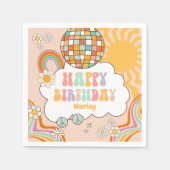 Serviette En Papier Super Party Retro Hippie les années 70 Rainbow Ann (Devant)