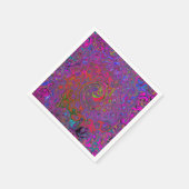 Serviette En Papier Super psychédélique Magenta Retro Liquide Swirl (Coin)