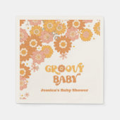 Serviette En Papier Super rétro baby shower  (Devant)