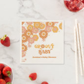Serviette En Papier Super rétro baby shower  (En situation)