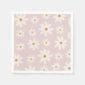 Serviette En Papier Super Retro Blush Rose Daisy (Devant)