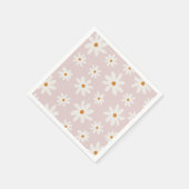 Serviette En Papier Super Retro Blush Rose Daisy (Coin)