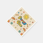 Serviette En Papier Super Retro Daisy fête d'anniversaire (Coin)