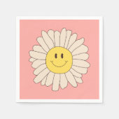Serviette En Papier Super Retro Daisy Rose (Devant)