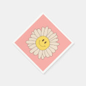 Serviette En Papier Super Retro Daisy Rose (Coin)