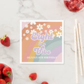 Serviette En Papier Super Retro huit est une Vibe Rainbow (En situation)