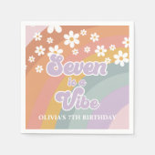 Serviette En Papier Super Retro sept est une Vibe Rainbow (Devant)