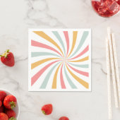 Serviette En Papier Super Retro Swirl (En situation)