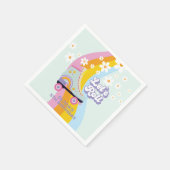 Serviette En Papier Super Rollersking Retro Rainbow Anniversaire (Coin)