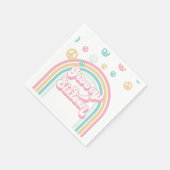 Serviette En Papier Super Seize Arc-en-ciel Rétro (Coin)