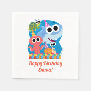 Serviette En Papier Super simple   Finny Shark Confetti Anniversaire