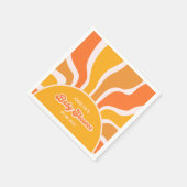 Serviette En Papier Super Sunshine Retro 60s Hippie Baby Boy Douche (Coin)