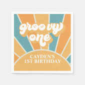 Serviette En Papier Super Un Retro Sunshine Boy Papier d'anniversaire (Devant)
