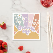 Serviette En Papier Super un Sunshine rétro Rainbow Daisy (En situation)