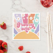 Serviette En Papier Super un Sunshine rétro Rainbow Daisy (En situation)