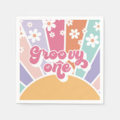 Serviette En Papier Super un Sunshine rétro Rainbow Daisy (Devant)