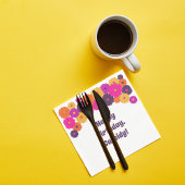 Serviette En Papier Super violet et rose hippie puissance