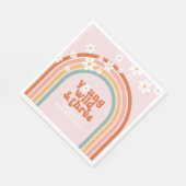 Serviette En Papier Super Young Wild Trois marguerites arc-en-ciel 3e  (Coin)