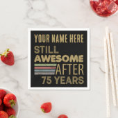 Serviette En Papier Superbe 75e anniversaire personnalisé (En situation)
