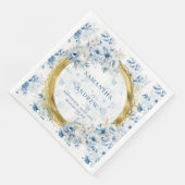 Serviette En Papier Superbe aquarelle bleu clair Mariage d'accentuatio (Coin)