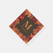 Serviette En Papier Superbe Automne Feuilles Monogramme automne (Coin)