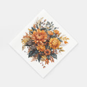 Serviette En Papier Superbe automne floral (Coin)