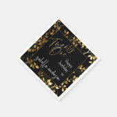 Serviette En Papier Superbe Black & Gold 21e fête d'anniversaire surpr (Coin)