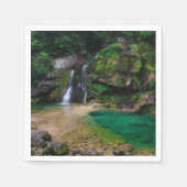 Serviette En Papier Superbe cascade Virje, Slovénie Poster (Devant)
