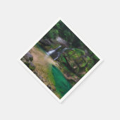 Serviette En Papier Superbe cascade Virje, Slovénie Poster (Coin)