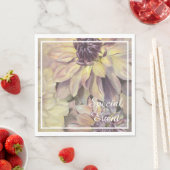 Serviette En Papier Superbe Dahlias Party (En situation)