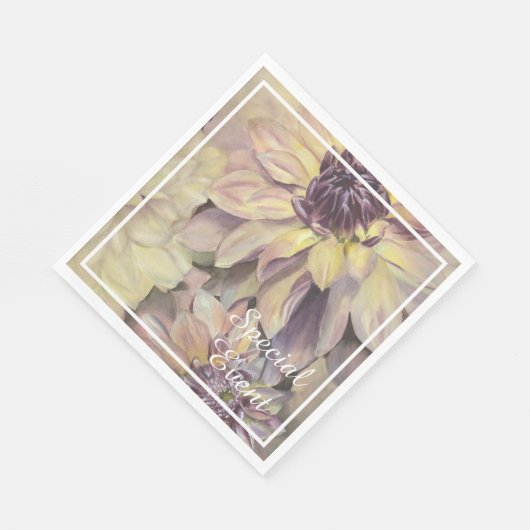Serviette En Papier Superbe Dahlias Party (Coin)