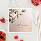 Serviette En Papier Superbe Mariage de Rose d'huile beige (En situation)