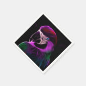 Serviette En Papier Superbe perroquet à la lueur de prune (Coin)