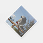 Serviette En Papier Superbe perroquet gris africain (Coin)