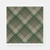 Serviette En Papier Superbe Plaid vert (Devant)