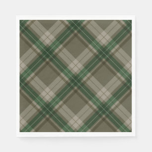 Serviette En Papier Superbe Plaid vert