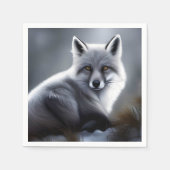 Serviette En Papier Superbe Renard Artique (Devant)