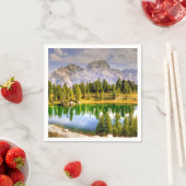 Serviette En Papier Superbe vue Pittoresque sur les Dolomites en Itali (En situation)