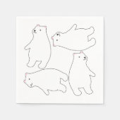 Serviette En Papier Supercool Polar Ours Été Fête à thème (Devant)