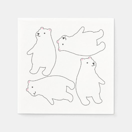 Serviette En Papier Supercool Polar Ours Été Fête à thème (Devant)