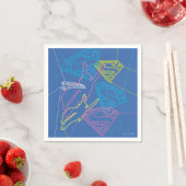 Serviette En Papier Supergirl et logo en couleurs (En situation)