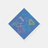 Serviette En Papier Supergirl et logo en couleurs (Coin)