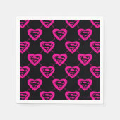 Serviette En Papier Supergirl Hearts Motif diagonal (Devant)