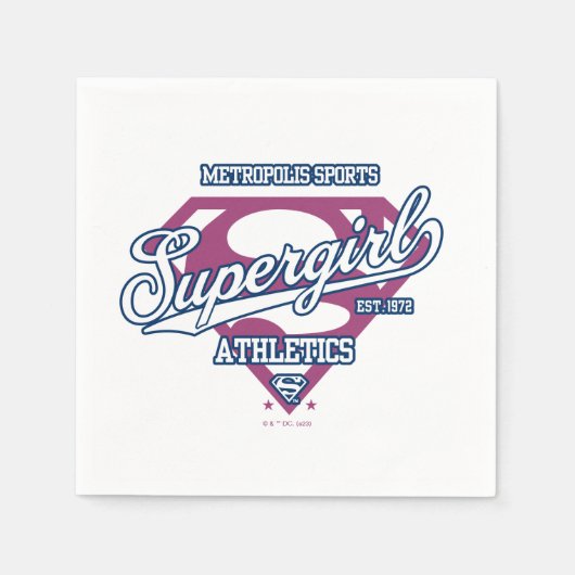 Serviette En Papier Supergirl Metropolis Sports Athlétisme Graphique (Devant)