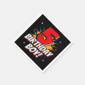 Serviette En Papier Superhero 5 ans Anniversaire Garçon 5e Anniversair (Coin)