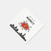 Serviette En Papier Superhero dynamique 2e anniversaire (Coin)
